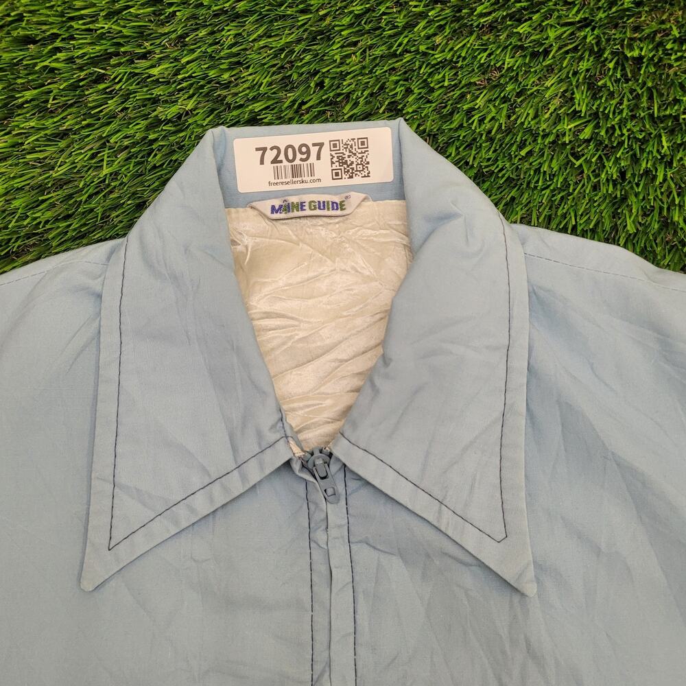 Vintage 90s MOD Jacket XL 23x28 Blue USA - Picture 2 of 11